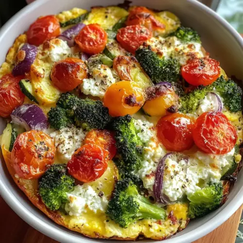 High-Protein Veggie Bake with Cottage Cheese