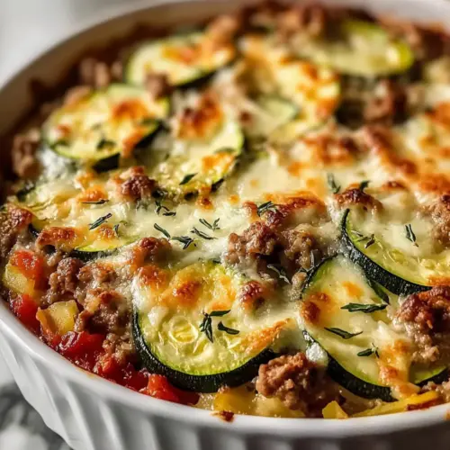 Ground Turkey Zucchini Casserole