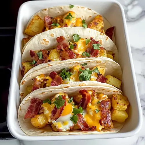 Tasty Baked Breakfast Tacos Recipe
