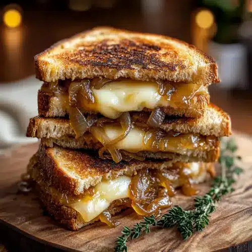 Pear & Apple Grilled Cheese With Caramelized Onions