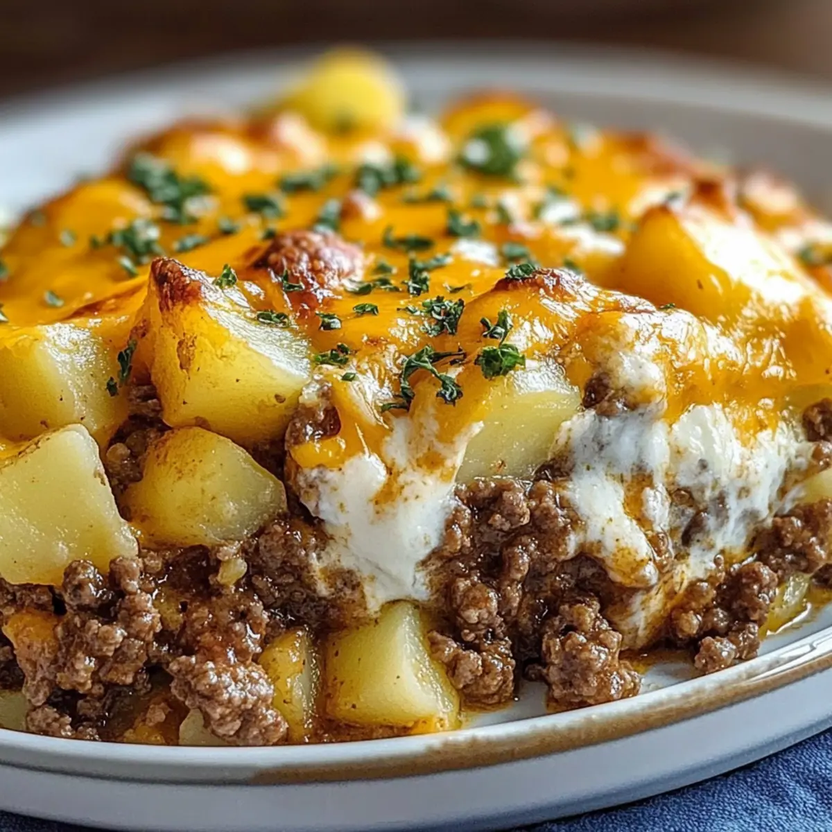 Ground Beef and Potatoes Casserole