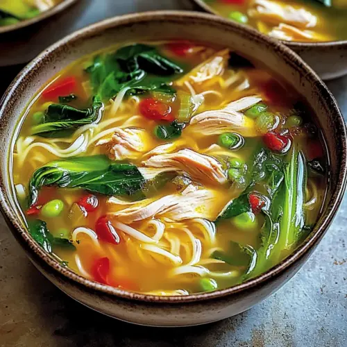 Ginger Garlic Chicken Noodle Soup