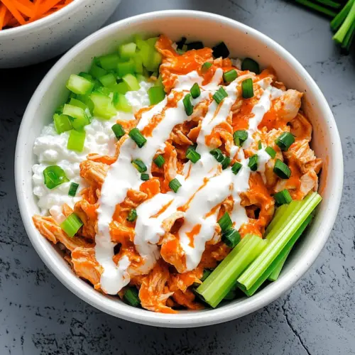 Buffalo Chicken Cottage Cheese Bowl