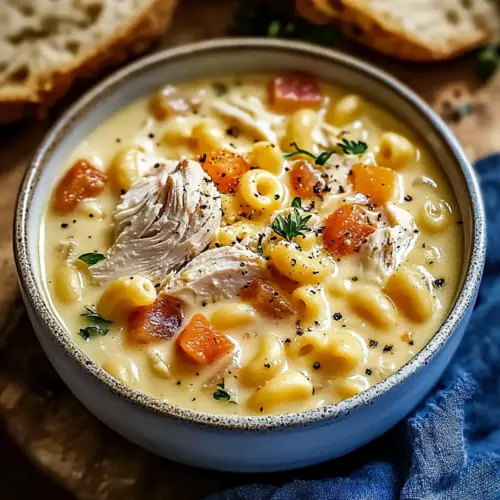 Chicken Macaroni Cheese Soup