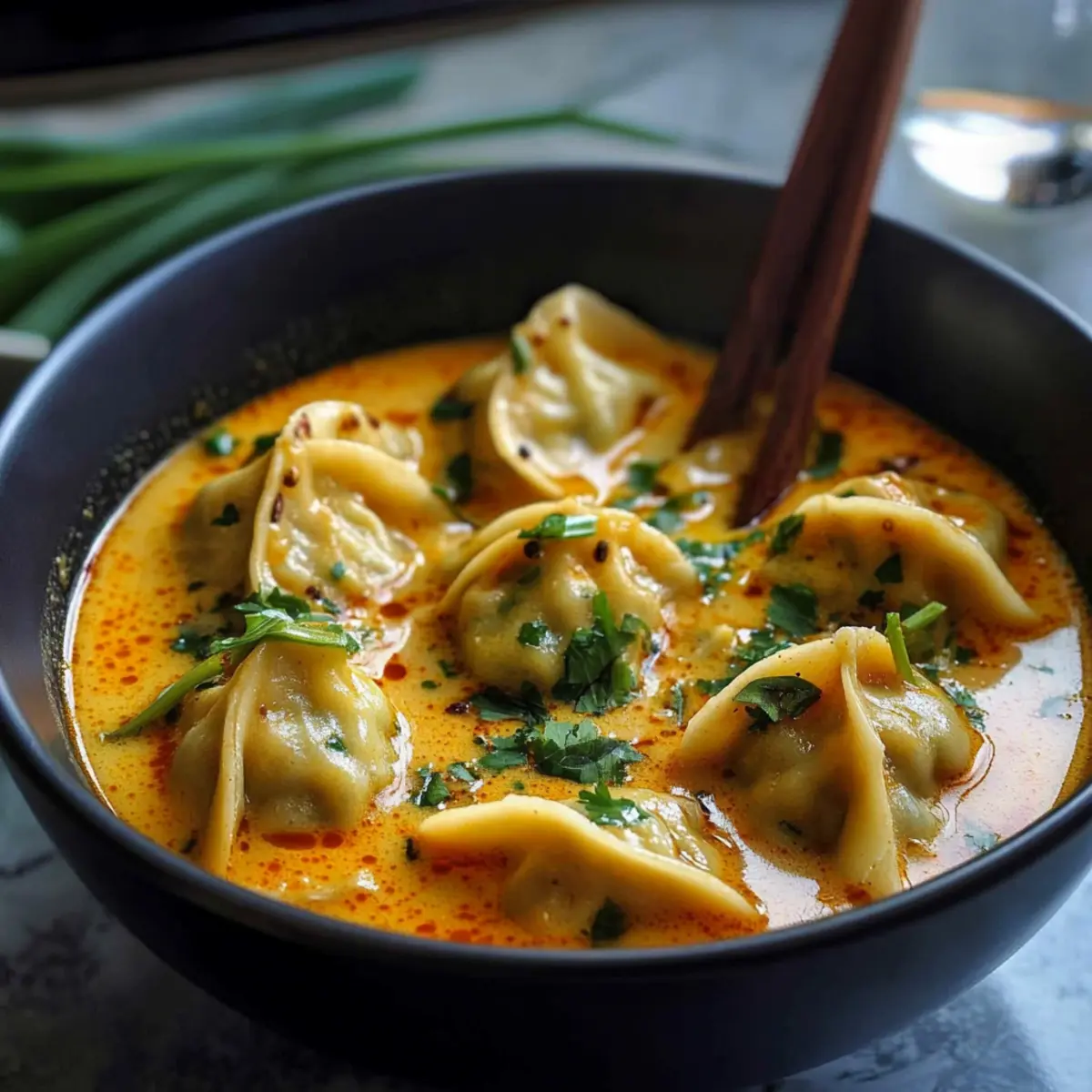 Coconut Curry Soup with Dumplings