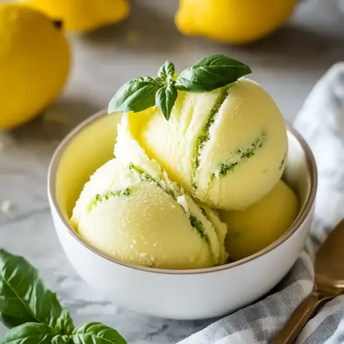 Lemon Basil Sorbet