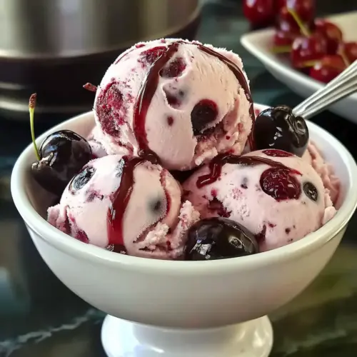 Homemade Cherry Ice Cream