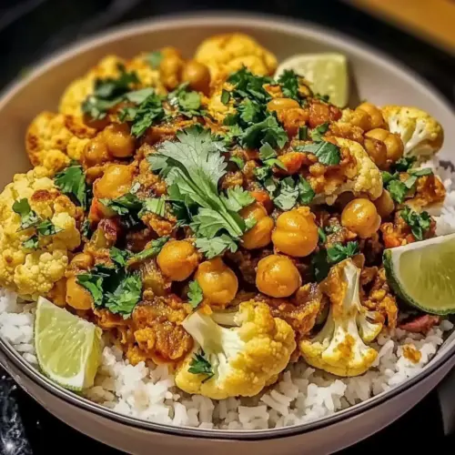Roasted Cauliflower and Chickpea Curry