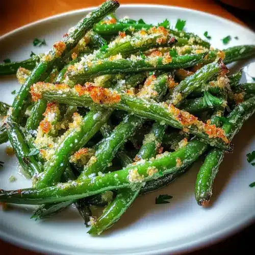 Garlic Parmesan Roasted Green Beans