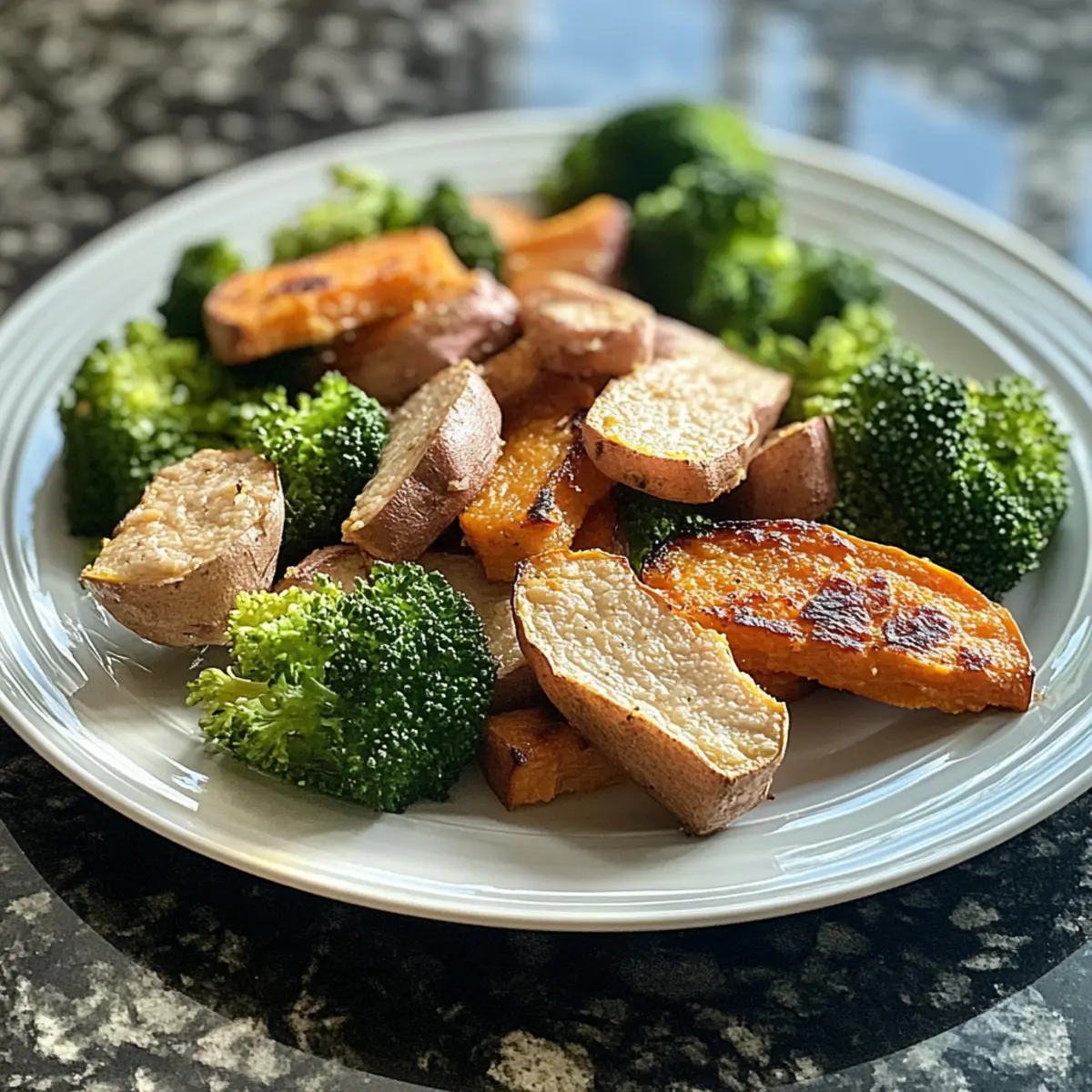 air fryer broccoli with Turkey Slices