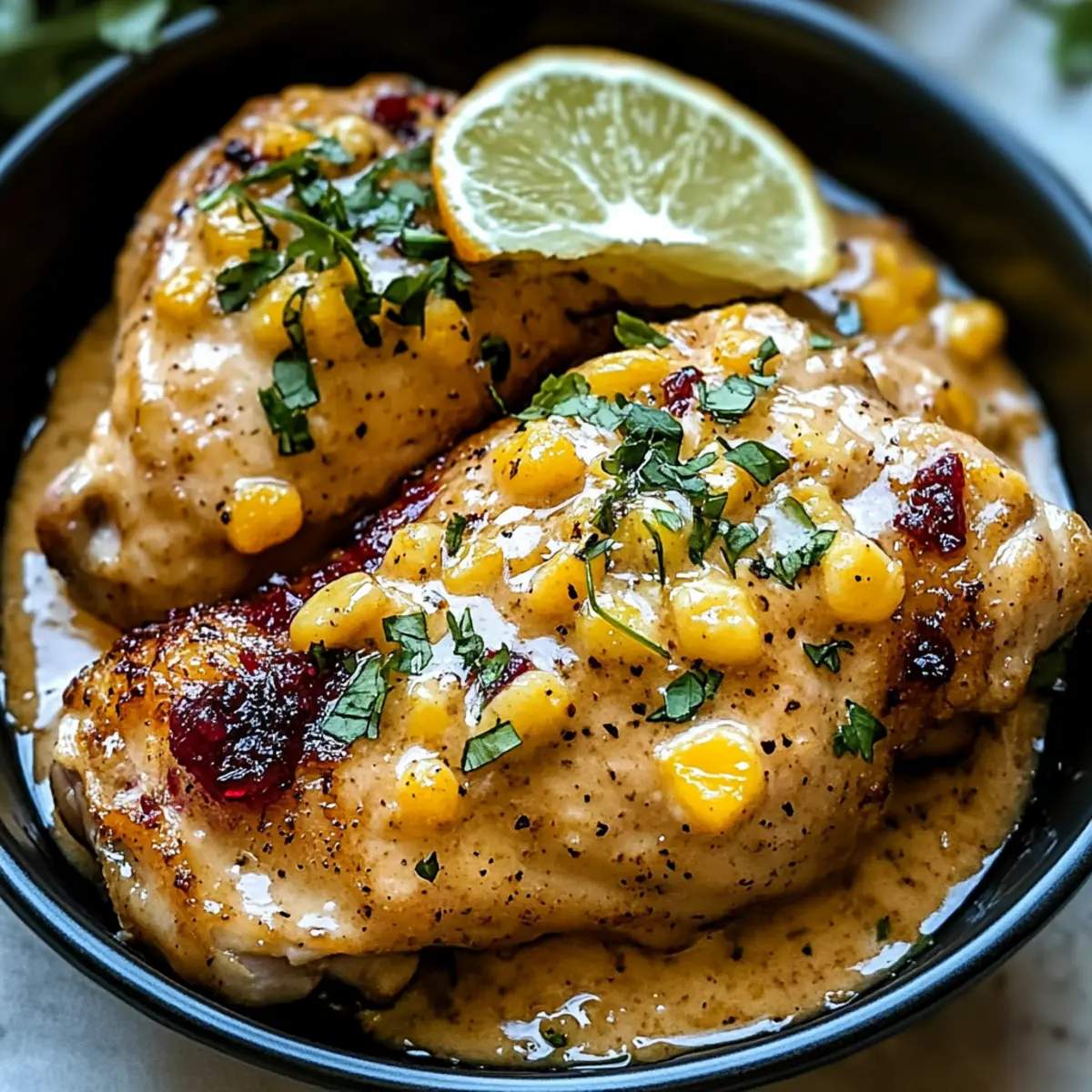 Baked Orange Cranberry Chicken Thighs
