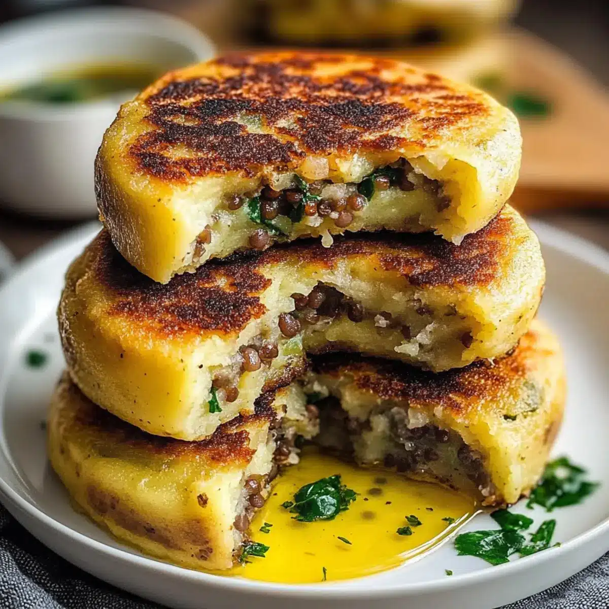 Vegan Stuffed Potato Cakes Recipe