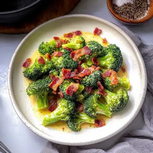 Broccoli With Garlic Sauce & Bacon