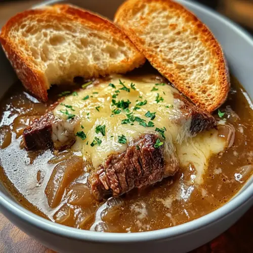 French Onion Beef Short Rib Soup