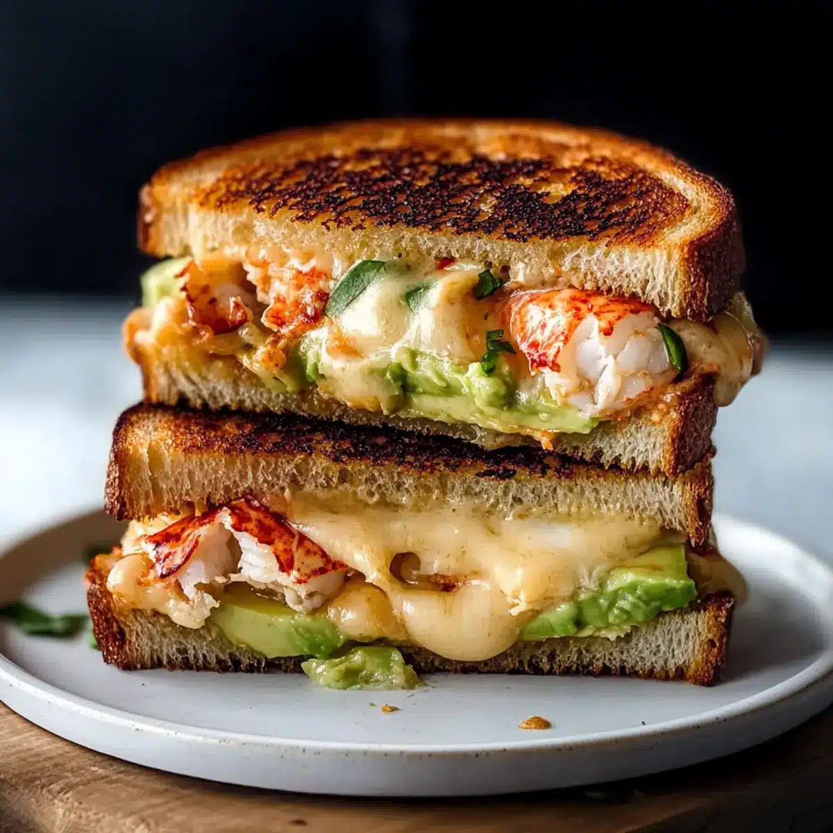 Lobster Grilled Cheese with Avocado