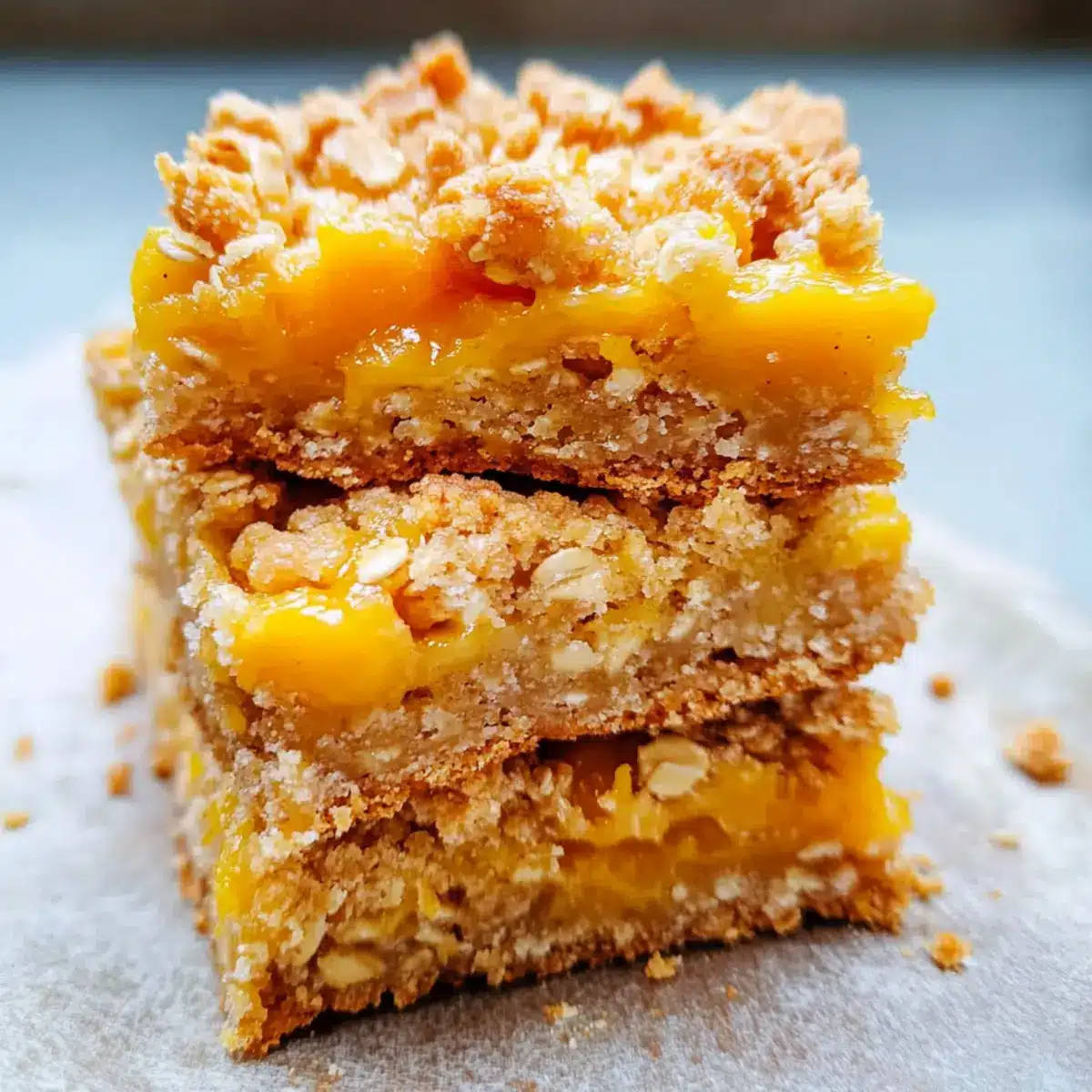 Mango Oatmeal Crumble Bars
