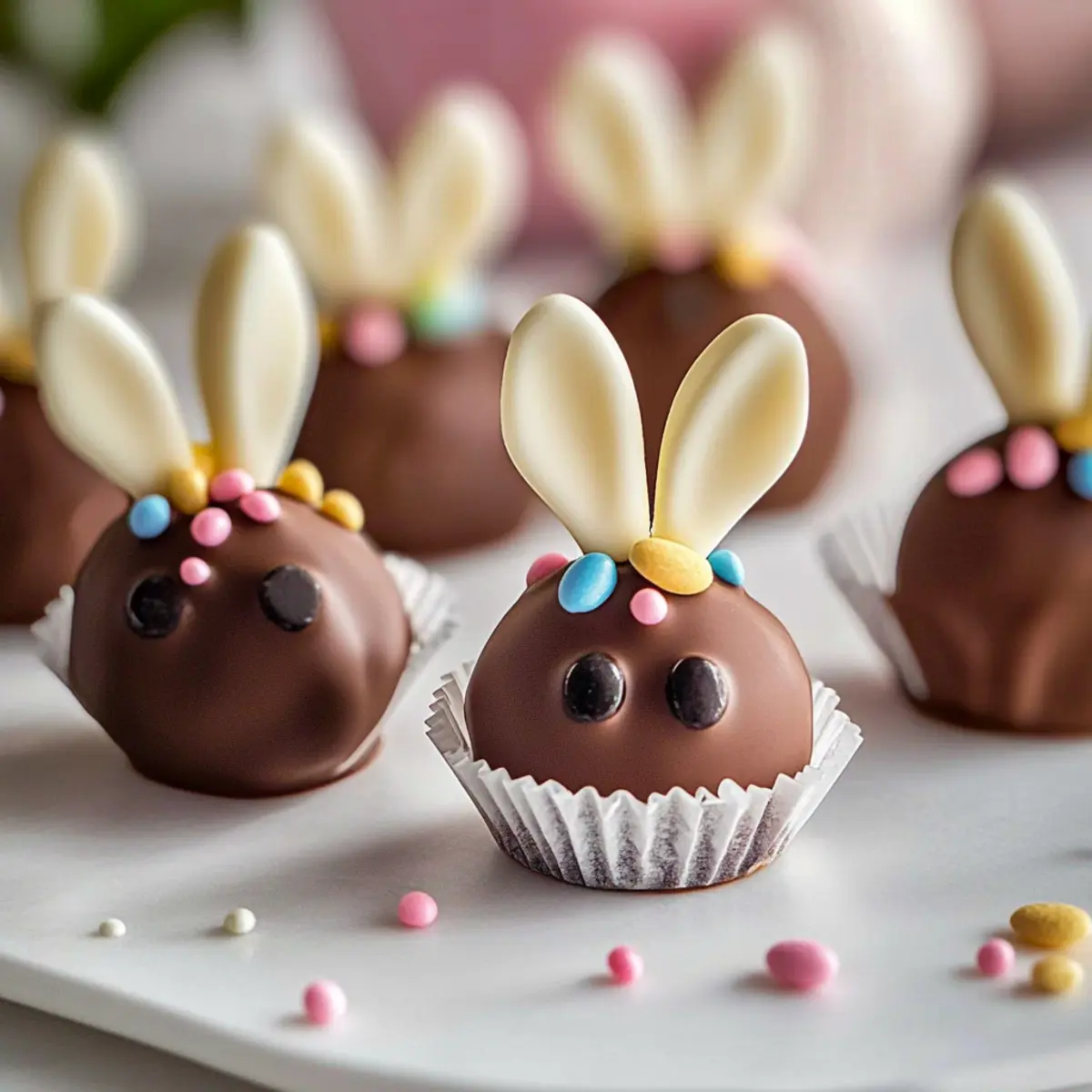 Bunny-Shaped Chocolate Truffles