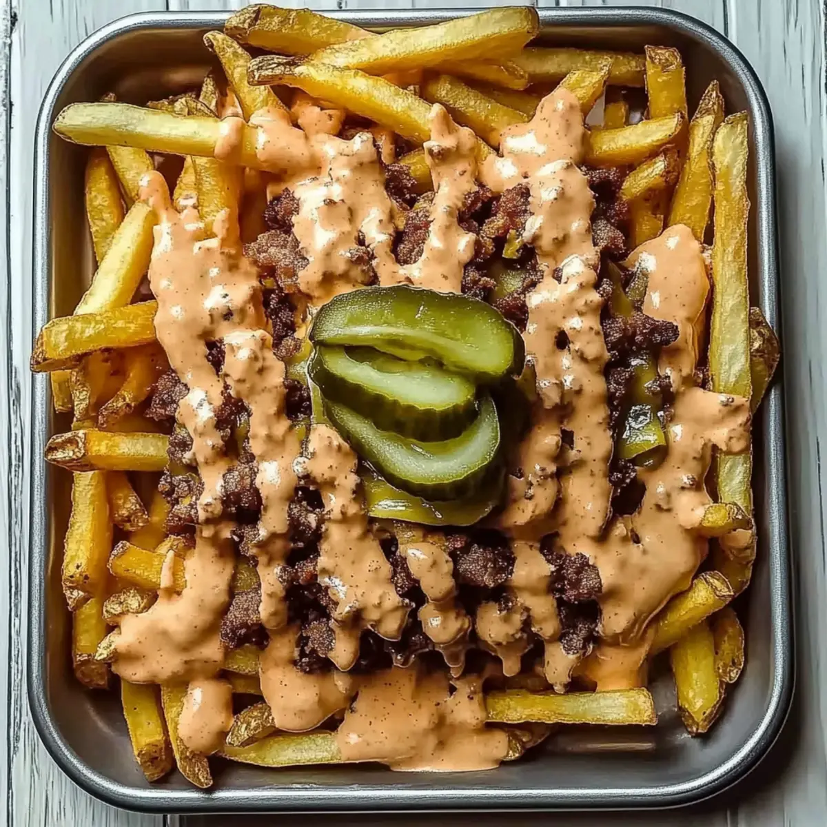 Hearty Smash Burger Fries