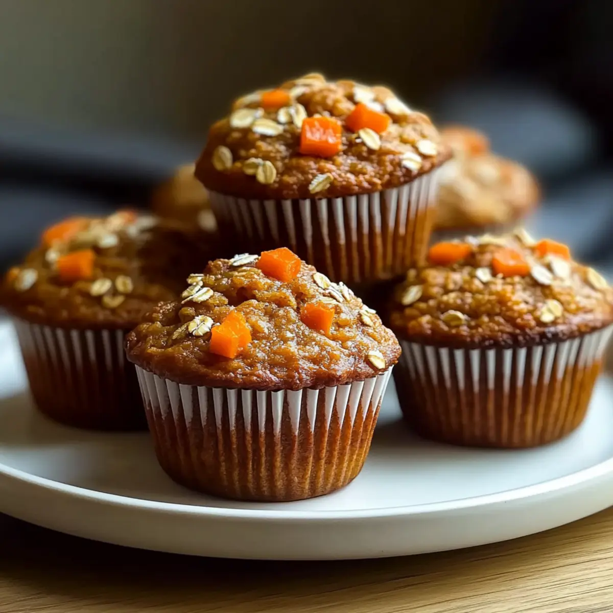 Carrot Oatmeal Muffins