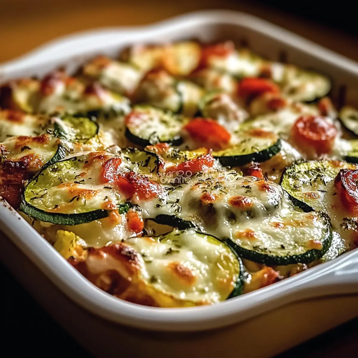 Mediterranean Chicken Zucchini Bake