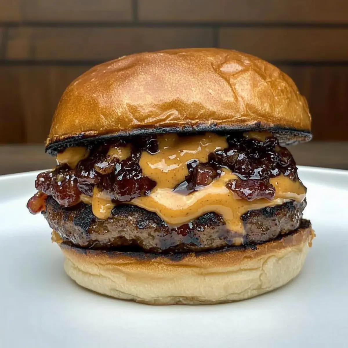 Peanut Butter Bacon Jam Burger