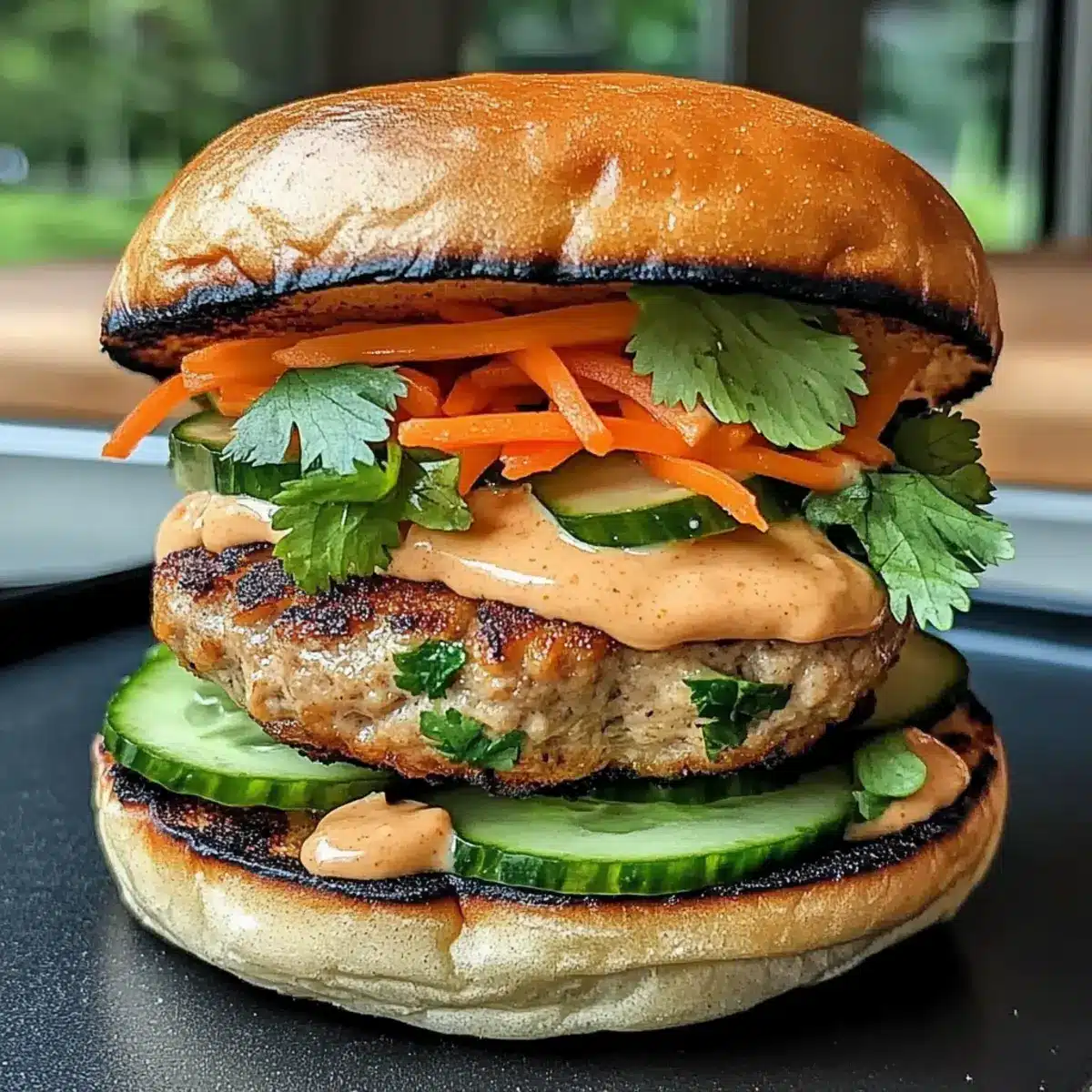 Savory Thai Peanut Turkey Burgers