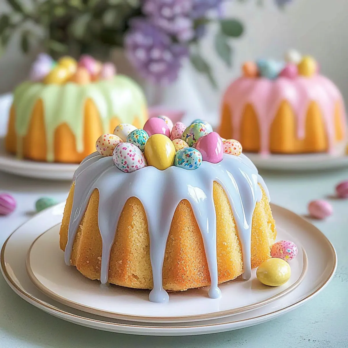 Mini Easter Bundt Cakes
